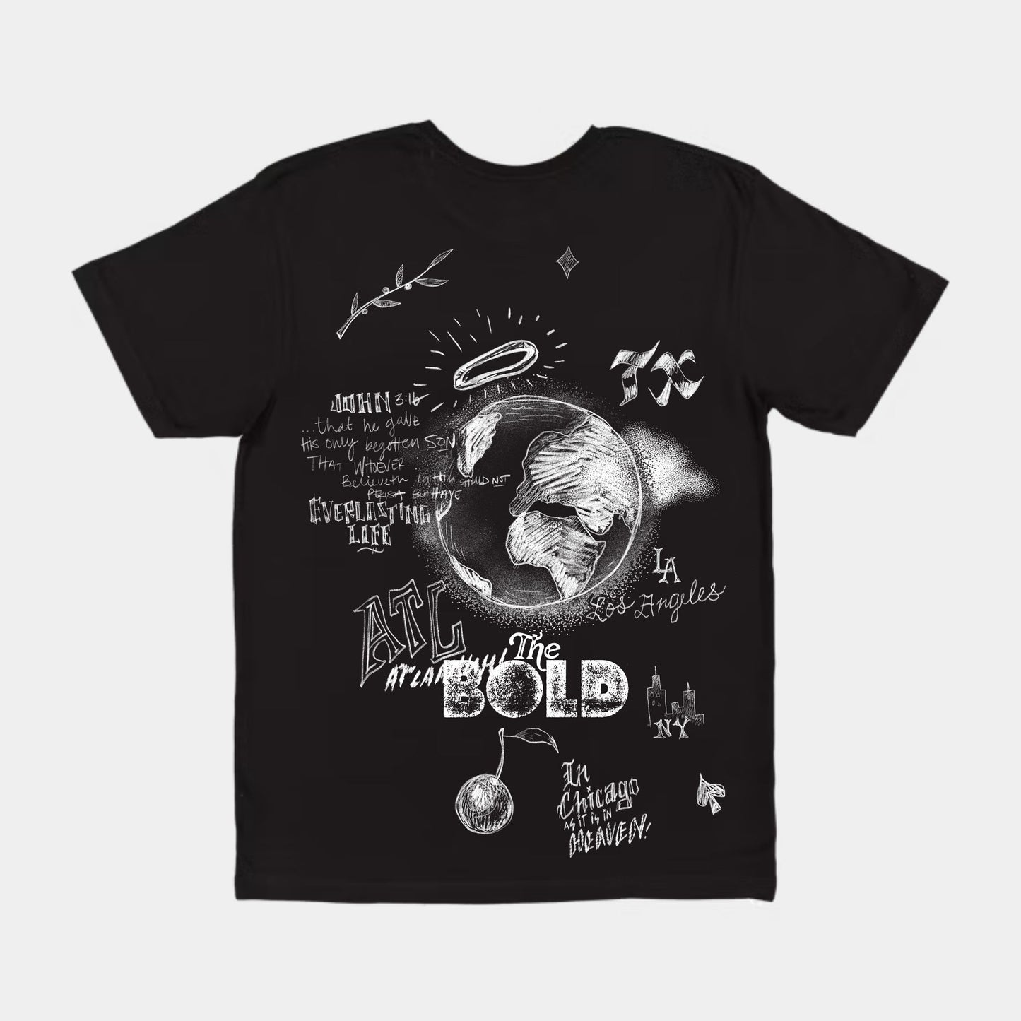 For God So Loved Tee || Black/Lightweight