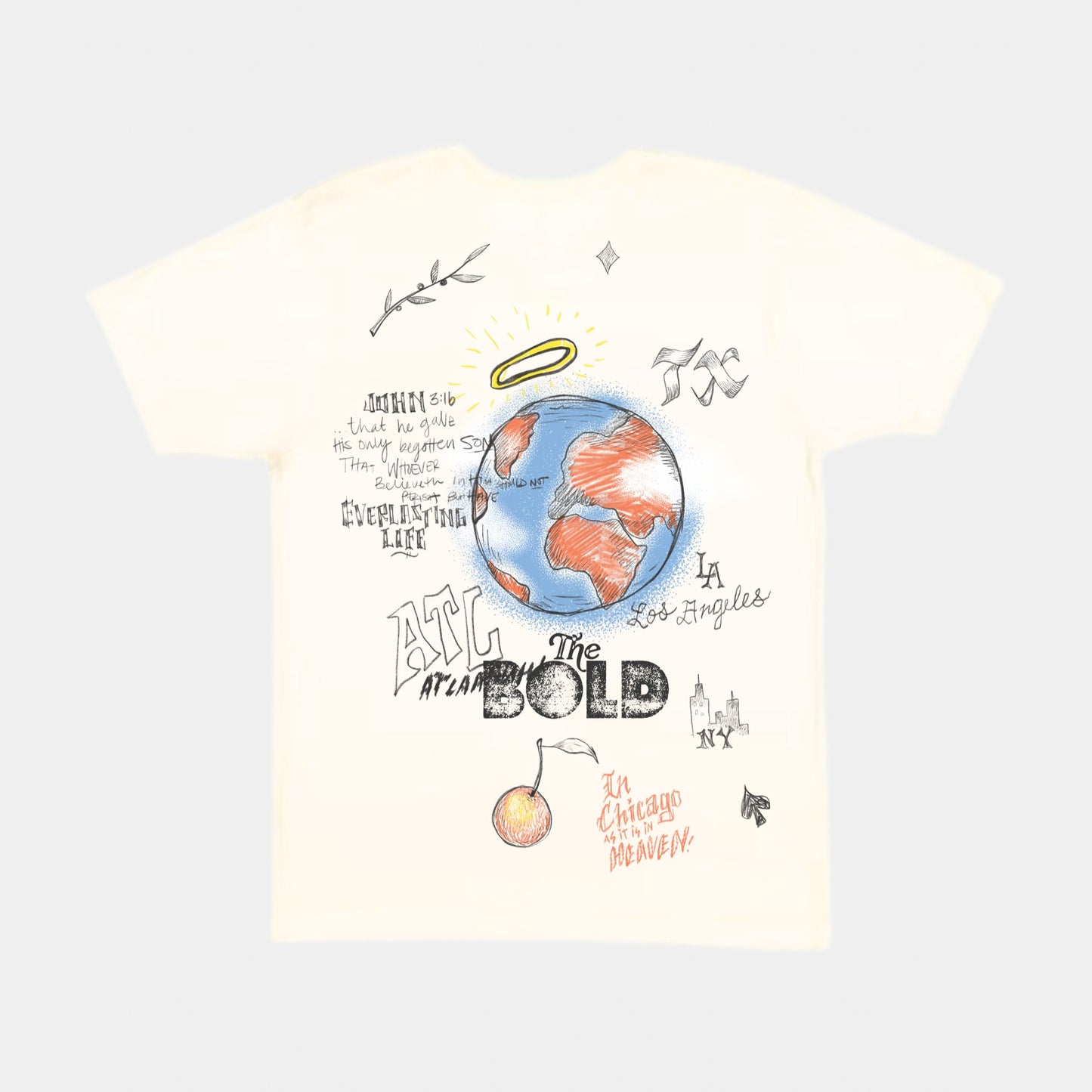 For God So Loved Tee || Cream/Lightweight