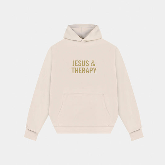 Jesus & Therapy Hoodie || Sandshell