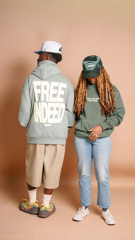 Free Indeed Hoodie || Sage