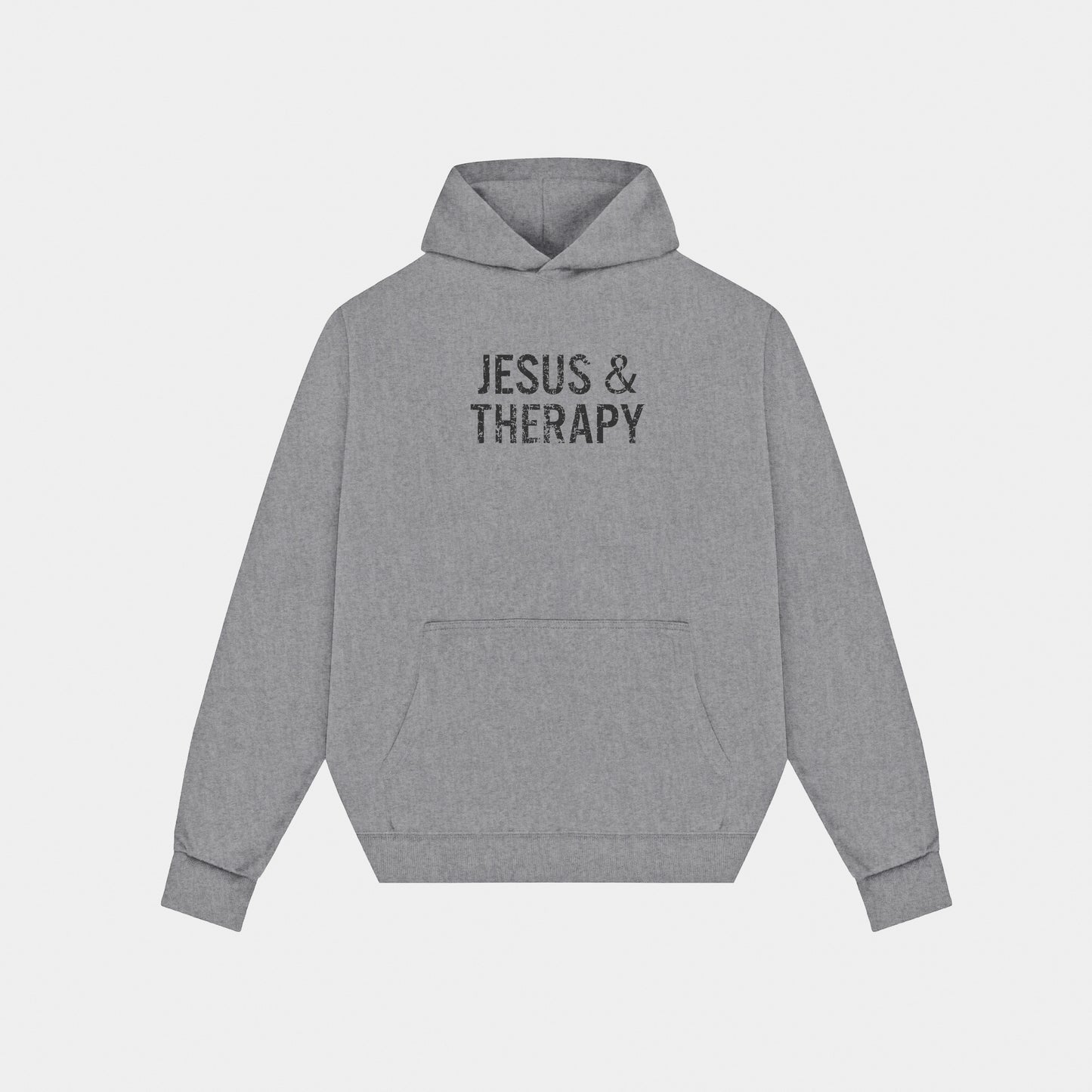 PRE-ORDER — Jesus, Therapy & Community Hoodie || Grey