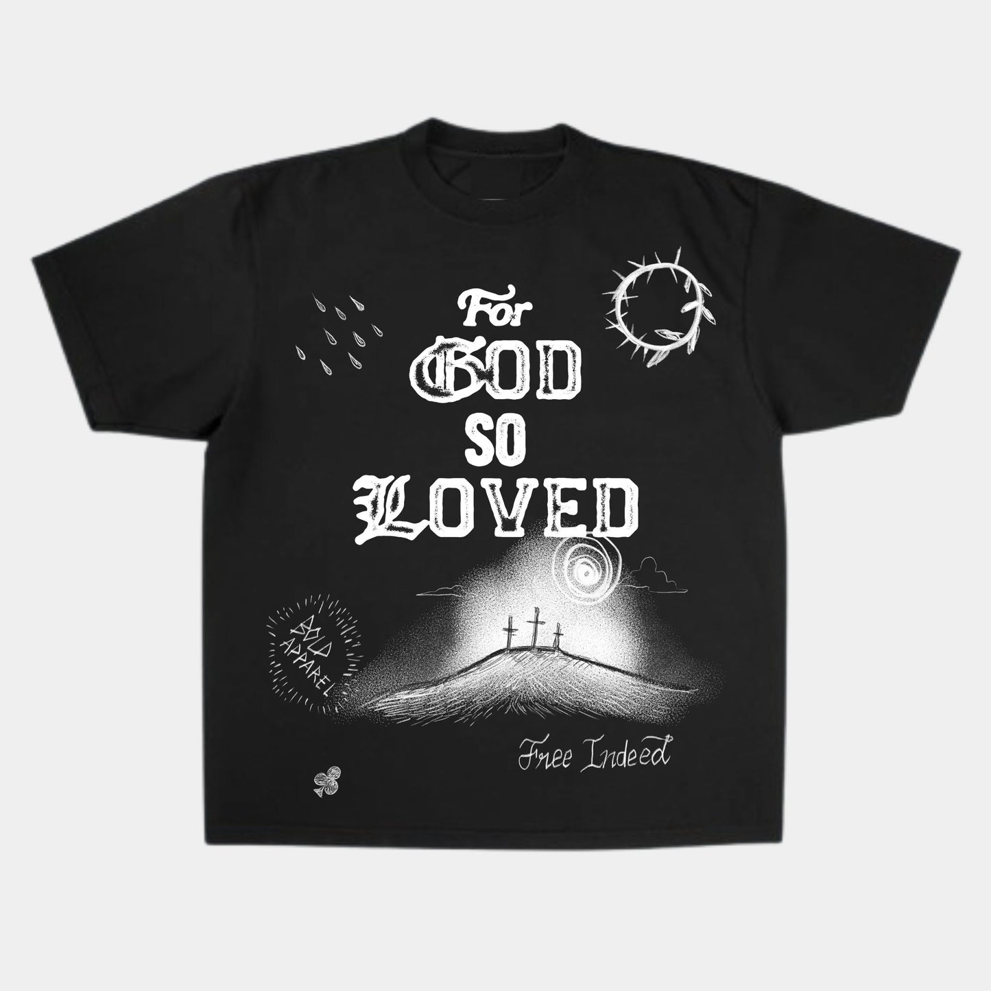 For God So Loved Tee || Black/Heavyweight