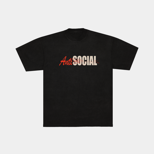 Antisocial Tee || Black